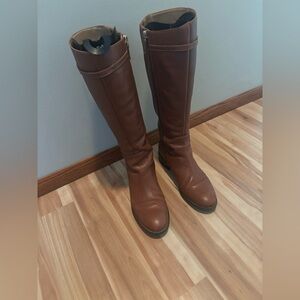 Franco Sarto Brown Heeled Boots